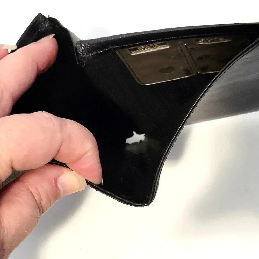 Don Loper Beverly Hills Wallet Bifold Solar Cowhide Black 4 3/4